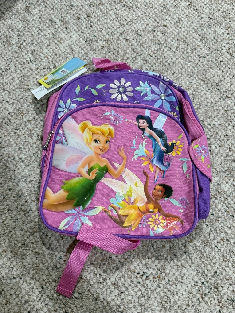 Deadstock Disney Tinker Bell Pink & Purple Kids Backpack